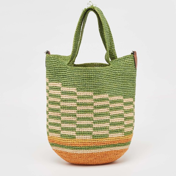 LOEWE Multicolor Raffia Slit Rainbow Anagram Bag - Picture 4 of 8